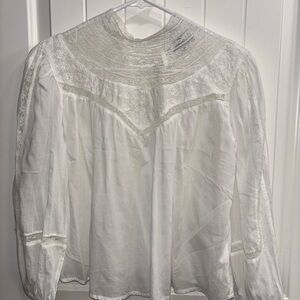 Urban Outfitters Lace Blouse | Romantic Cottagecore Victorian Long Sleeve Top S